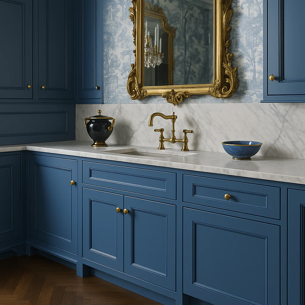 MILL'S PRIDE Richmond Valencia Blue Sink Base Cabinet - 30" W x 24" D x 34.5" H - Image 2