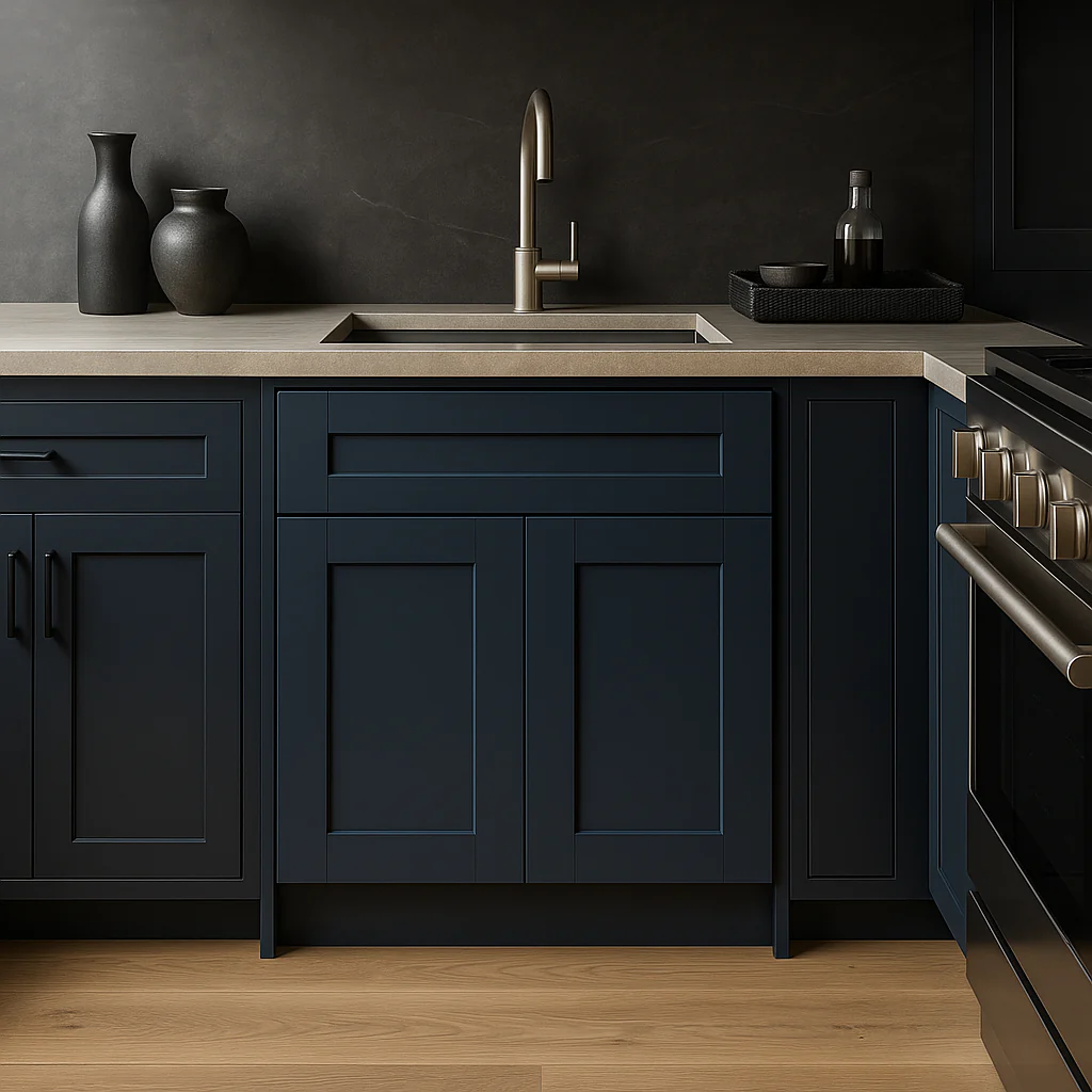 MILL'S PRIDE Richmond Valencia Blue Sink Base Cabinet - 30" W x 24" D x 34.5" H - Image 3