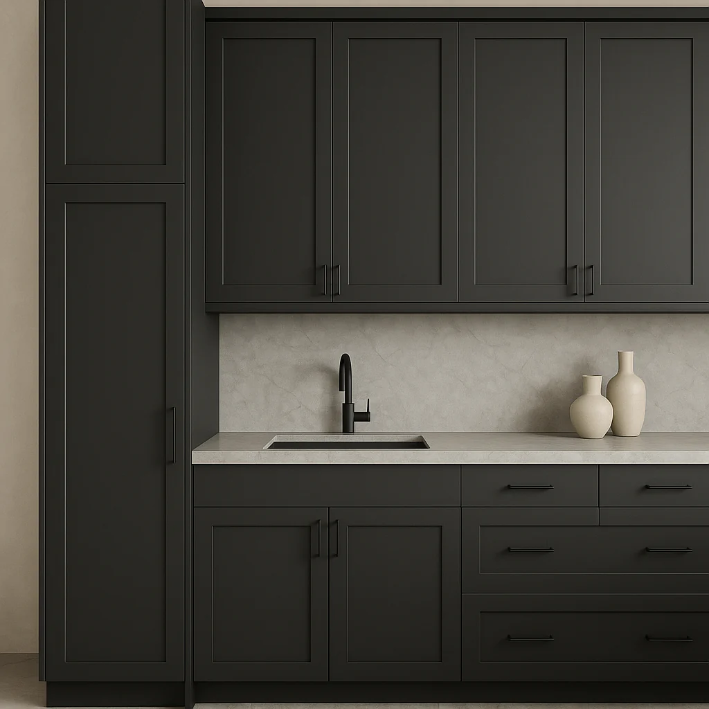 MILL'S PRIDE Richmond Venetian Onyx Shaker Pantry Cabinet, 18" W x 24" D x 84" H - Image 3