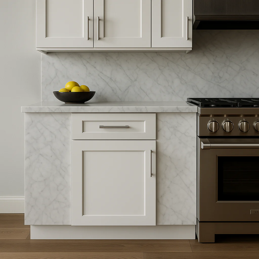MILL'S PRIDE Richmond Verona White Shaker Base Kitchen Cabinet - 21 in W x 24 in D x 34.5 in H - Image 2