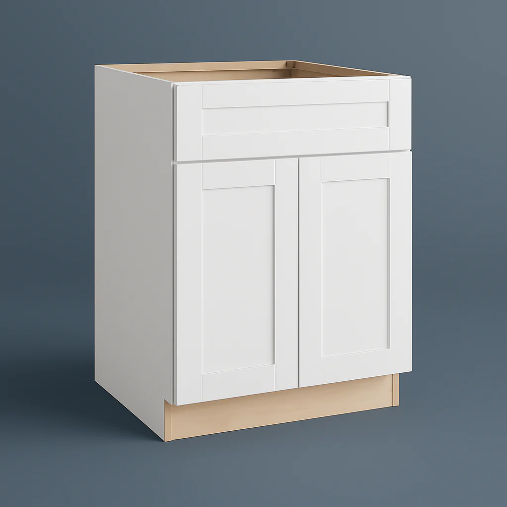 MILL'S PRIDE Richmond Verona White Shaker Base Kitchen Cabinet - 30 in W x 24 in D x 34.5 in H
