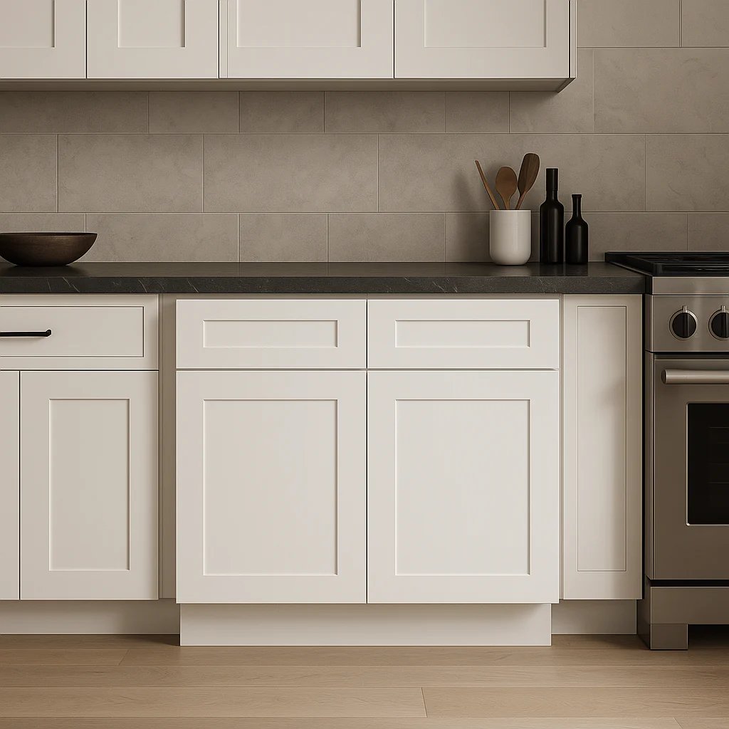 MILL'S PRIDE Richmond Verona White Shaker Base Kitchen Cabinet - 36 in W x 24 in D x 34.5 in H - Image 2