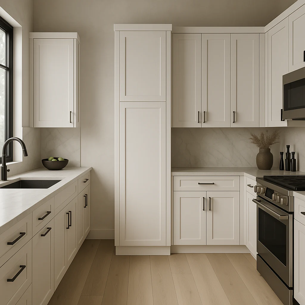 MILL'S PRIDE Richmond Verona White Shaker Pantry Cabinet - 18" W x 24" D x 90" H - Image 3