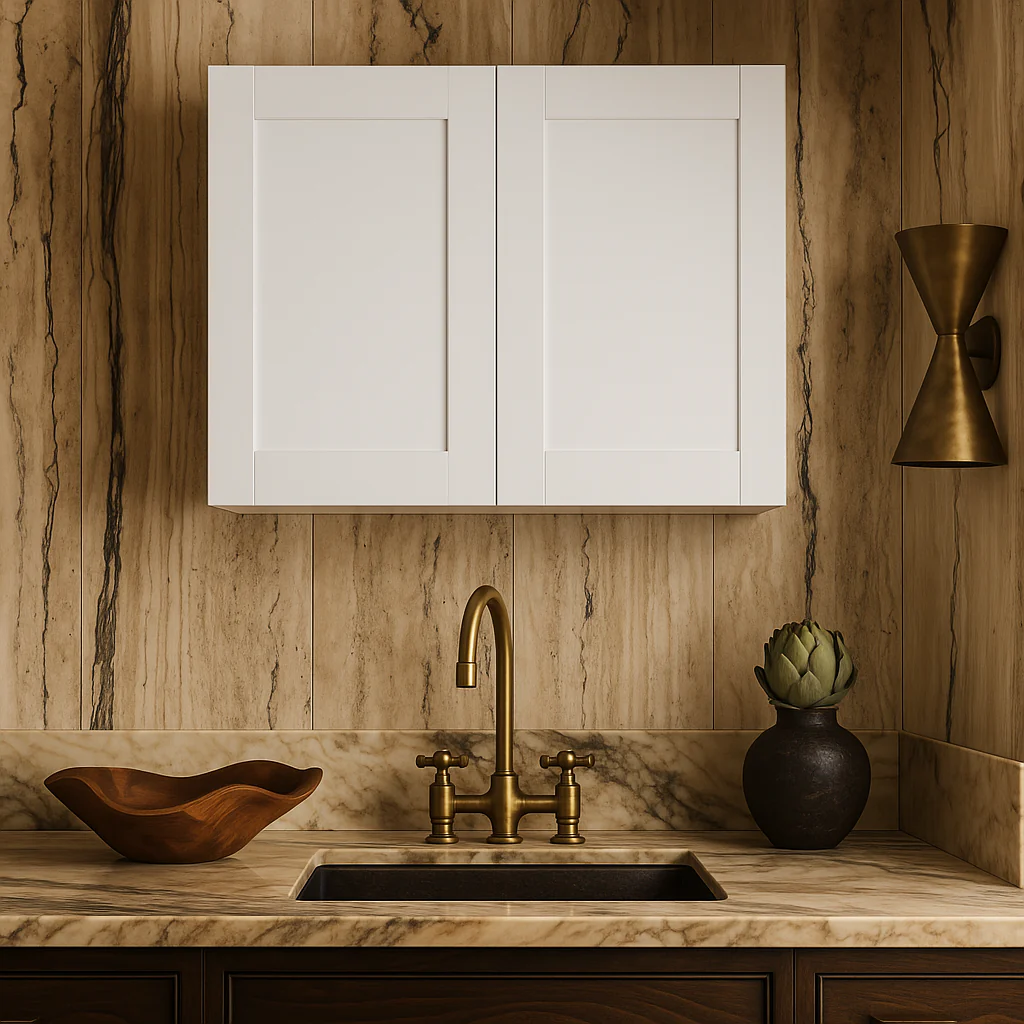 MILL'S PRIDE Richmond Verona White Shaker Wall Kitchen Cabinet - 30 in W x 12 in D x 24 in H - Image 3