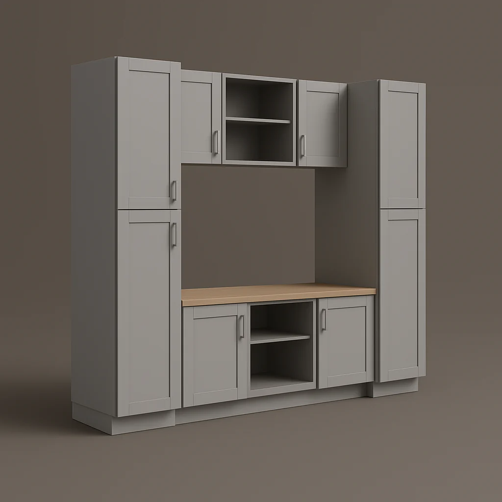 MILL'S PRIDE Richmond Vesuvius Gray Kitchen Cabinet Ensemble - Ready to Assemble