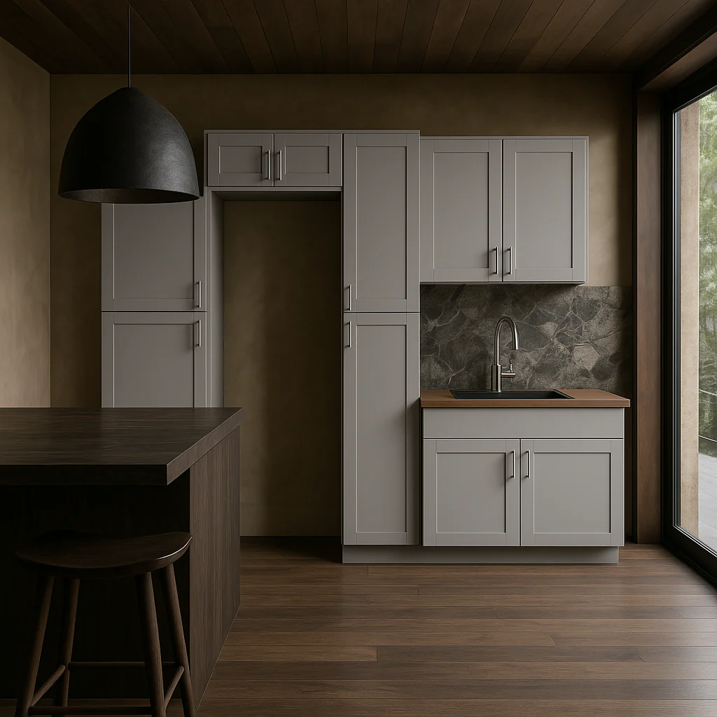 MILL'S PRIDE Richmond Vesuvius Gray Kitchen Cabinet Set - Ready to Assemble - Image 2
