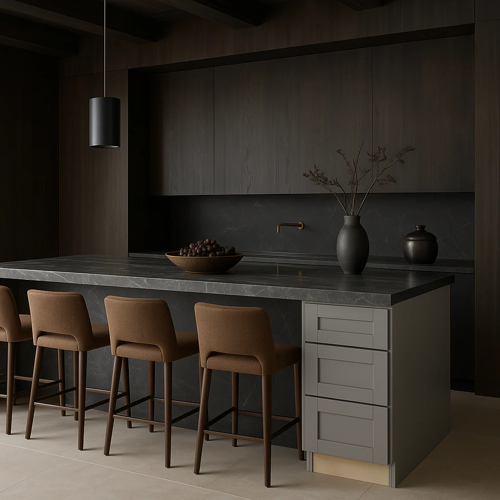 MILL'S PRIDE Richmond Vesuvius Gray Plywood Shaker Kitchen Cabinet - Image 2