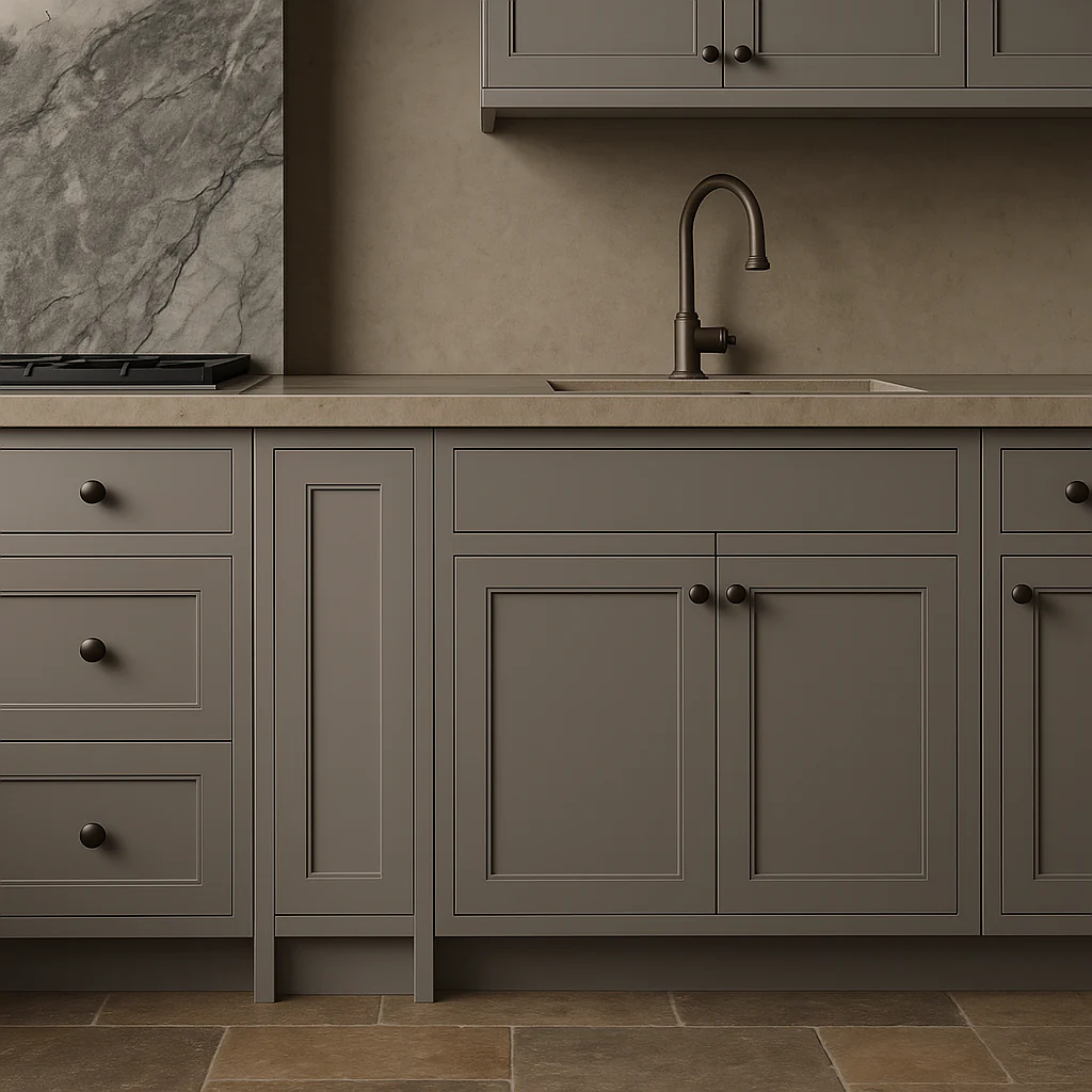 MILL'S PRIDE Richmond Vesuvius Gray Plywood Shaker Ready-to-Assemble Base Kitchen Cabinet with Soft Close - 9 in W x 24 in D x 34.5 in H - Image 2