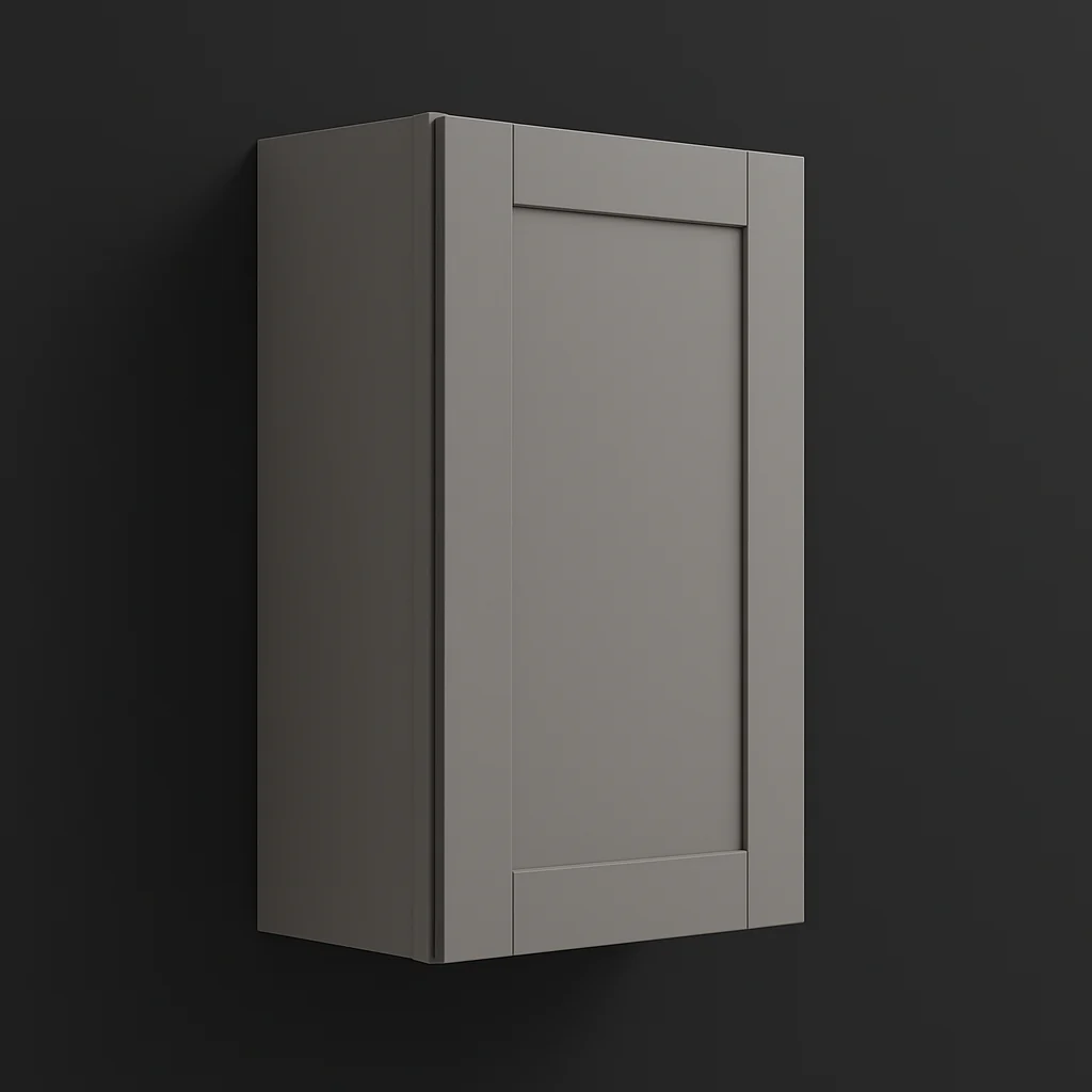MILL'S PRIDE Richmond Vesuvius Gray Plywood Shaker Wall Kitchen Cabinet 18 in W x 12 in D x 30 in H