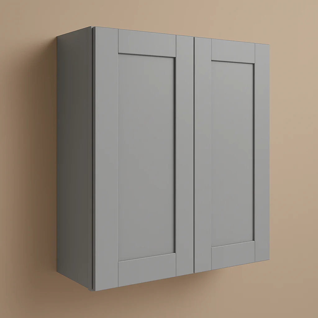 MILL'S PRIDE Richmond Vesuvius Gray Plywood Shaker Wall Kitchen Cabinet - 24" W x 12" D x 36" H