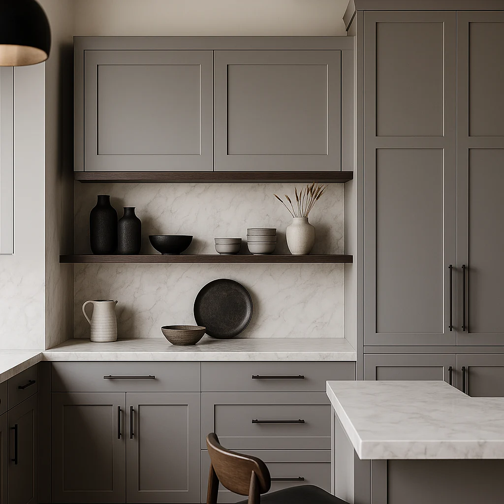 MILL'S PRIDE Richmond Vesuvius Gray Plywood Shaker Wall Kitchen Cabinet - 30x12x24 - Image 3