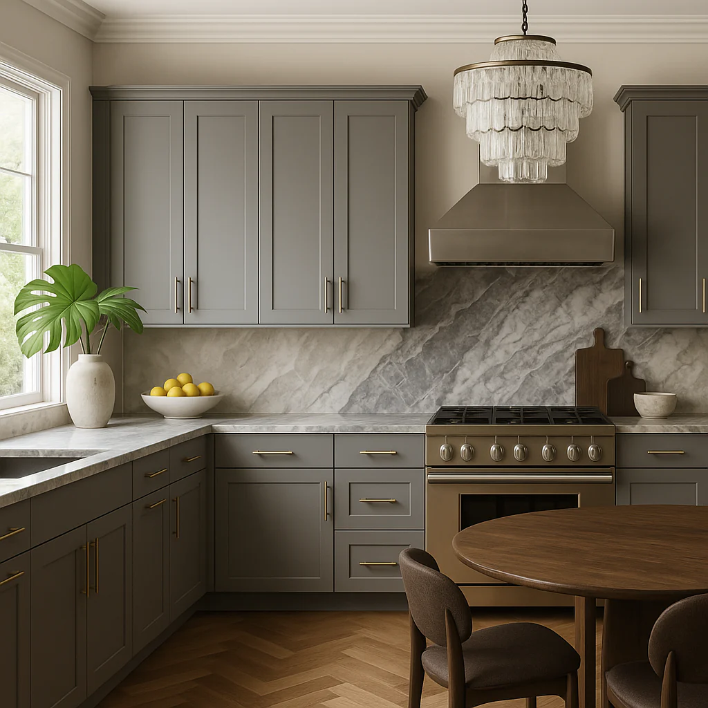 MILL'S PRIDE Richmond Vesuvius Gray Plywood Shaker Wall Kitchen Cabinet - 30x12x42 - Image 4