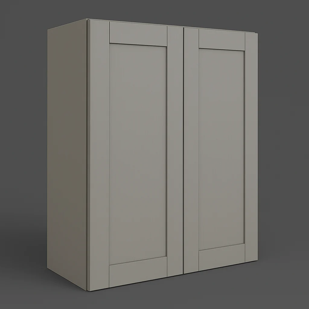 MILL'S PRIDE Richmond Vesuvius Gray Plywood Shaker Wall Kitchen Cabinet - 36" W x 12" D x 42" H