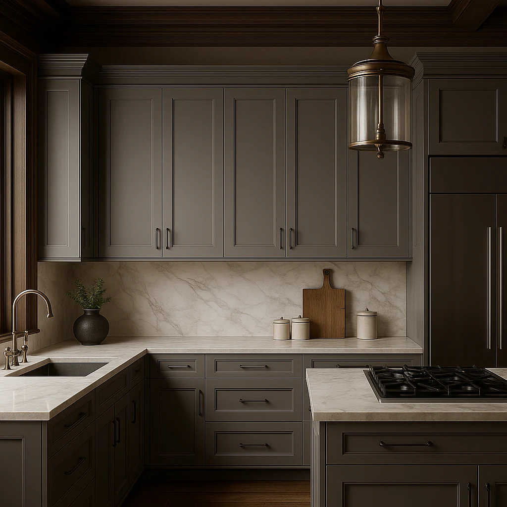 MILL'S PRIDE Richmond Vesuvius Gray Plywood Shaker Wall Kitchen Cabinet - 36" W x 12" D x 42" H - Image 2