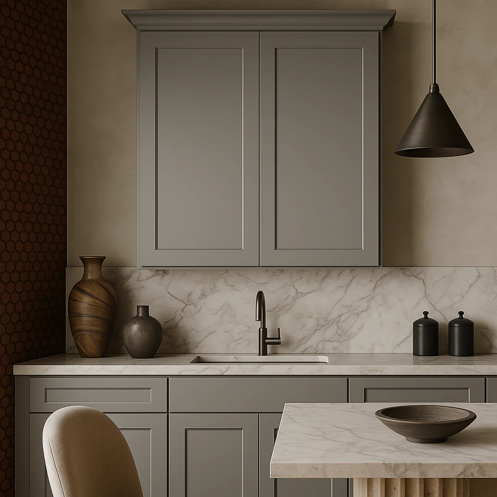 MILL'S PRIDE Richmond Vesuvius Gray Plywood Shaker Wall Kitchen Cabinet - 36" W x 12" D x 42" H - Image 4
