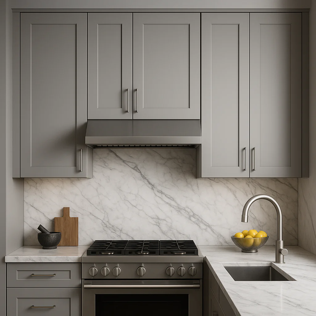 MILL'S PRIDE Richmond Vesuvius Gray Plywood Shaker Wall Kitchen Cabinet - Image 3