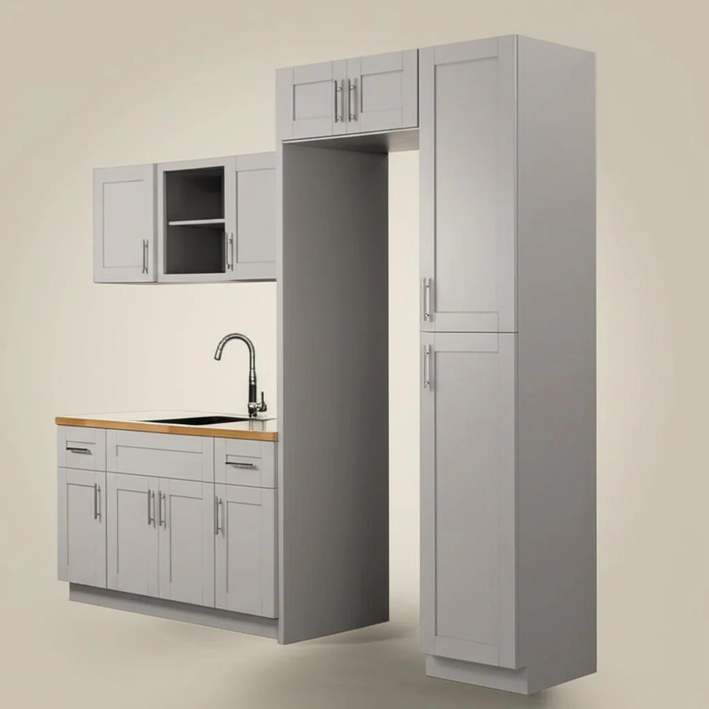 MILL'S PRIDE Richmond Vesuvius Gray Ready-to-Assemble Laundry Room Cabinet Set