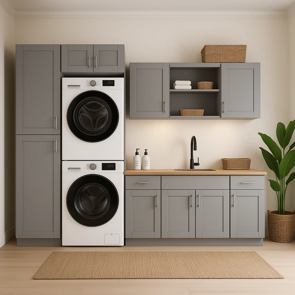 MILL'S PRIDE Richmond Vesuvius Gray Ready-to-Assemble Laundry Room Cabinet Set - Image 4