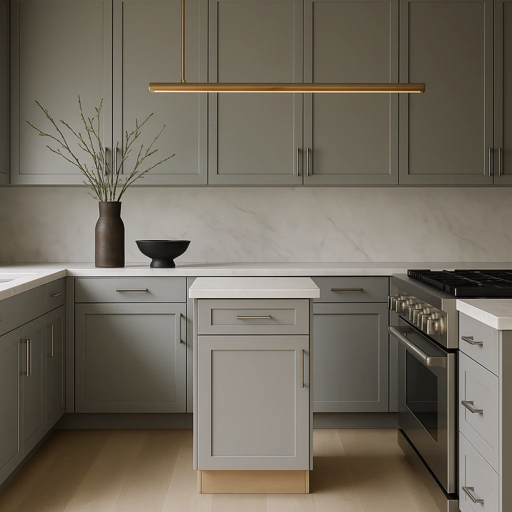 MILL'S PRIDE Richmond Vesuvius Gray Shaker Base Kitchen Cabinet - 21 in W x 24 in D x 34.5 in H - Image 4