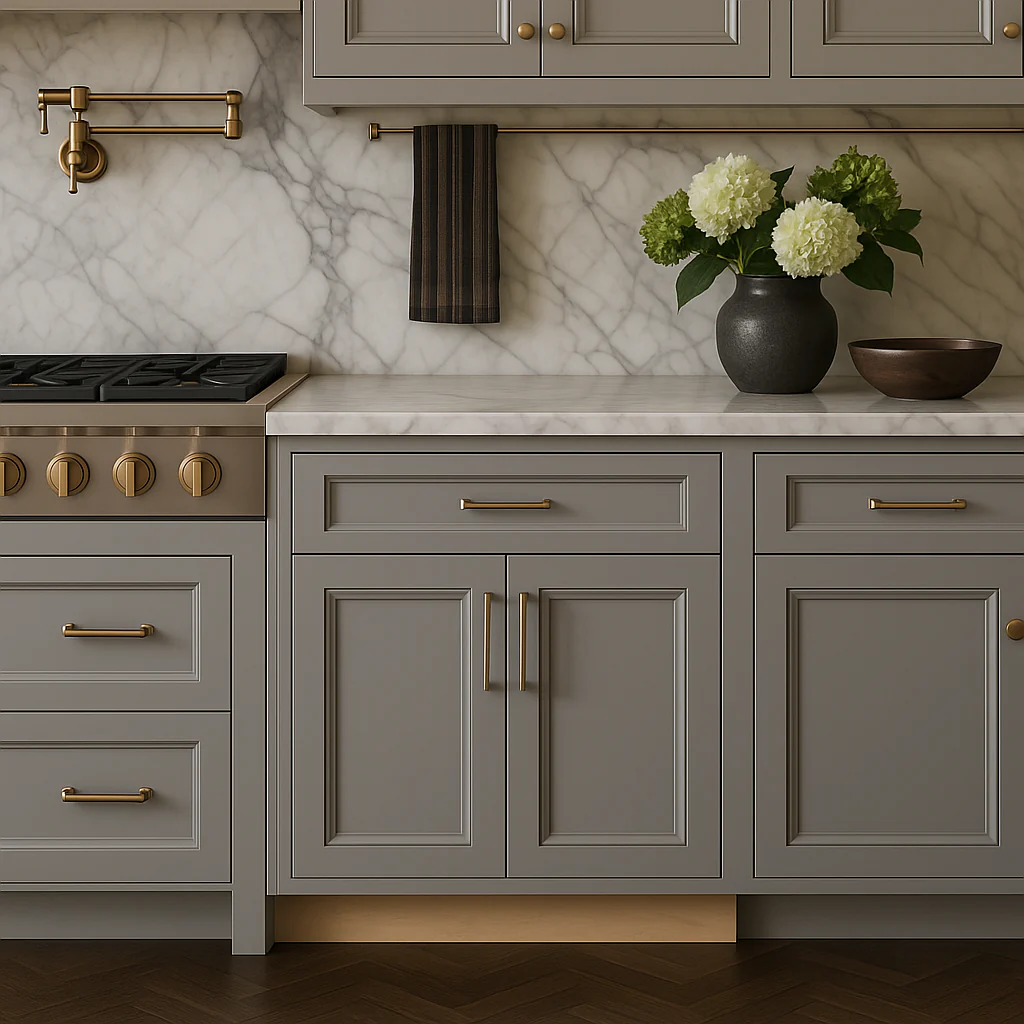 MILL'S PRIDE Richmond Vesuvius Gray Shaker Base Kitchen Cabinet - 24 in W x 24 in D x 34.5 in H - Image 2