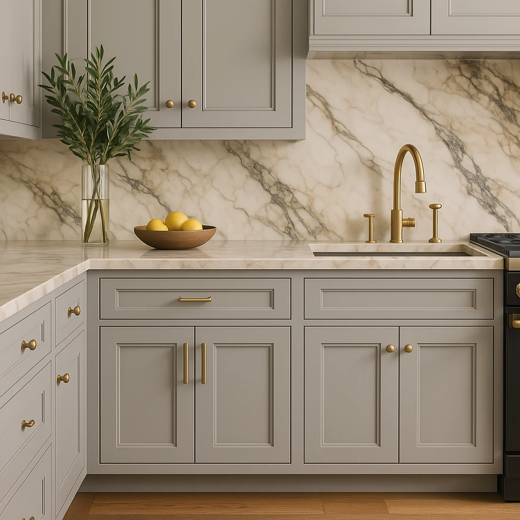 MILL'S PRIDE Richmond Vesuvius Gray Shaker Base Kitchen Cabinet - 24 in W x 24 in D x 34.5 in H - Image 4