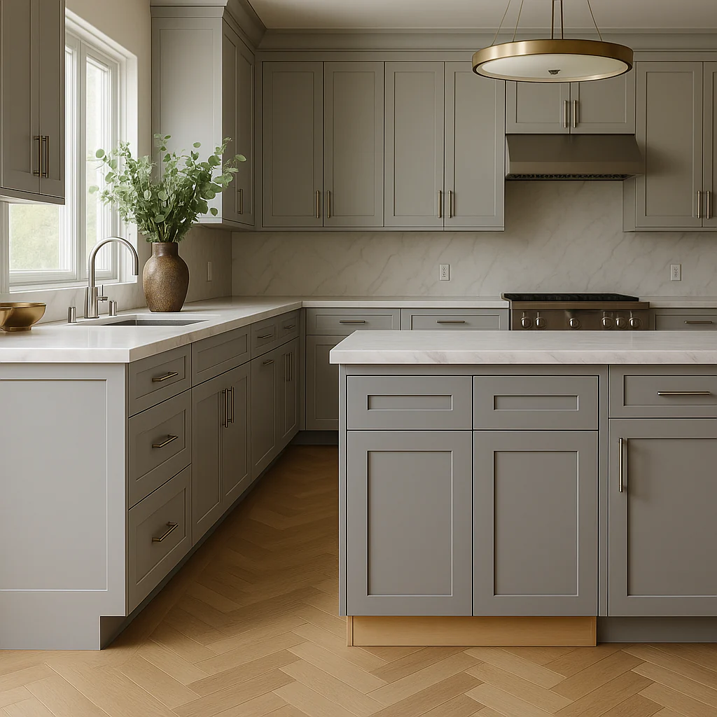 MILL'S PRIDE Richmond Vesuvius Gray Shaker Base Kitchen Cabinet - 30 in W x 24 in D x 34.5 in H - Image 3