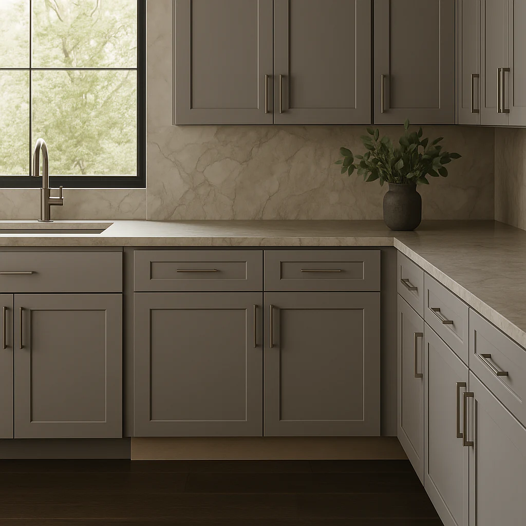MILL'S PRIDE Richmond Vesuvius Gray Shaker Base Kitchen Cabinet - 30 in W x 24 in D x 34.5 in H - Image 4