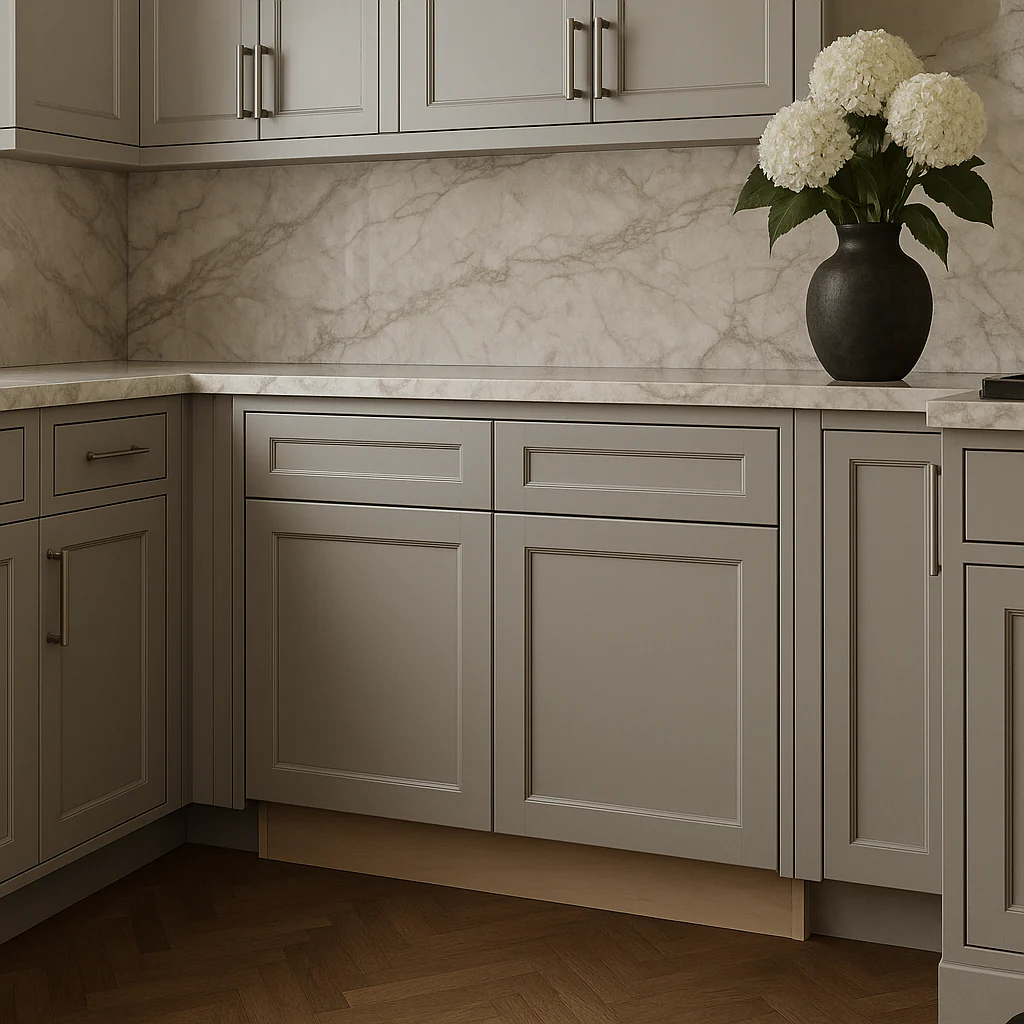 MILL'S PRIDE Richmond Vesuvius Gray Shaker Base Kitchen Cabinet - 36 in W x 24 in D x 34.5 in H - Image 4