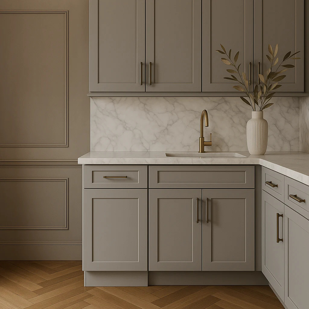 MILL'S PRIDE Richmond Vesuvius Gray Shaker Base Kitchen Cabinet - Ready to Assemble - Image 4