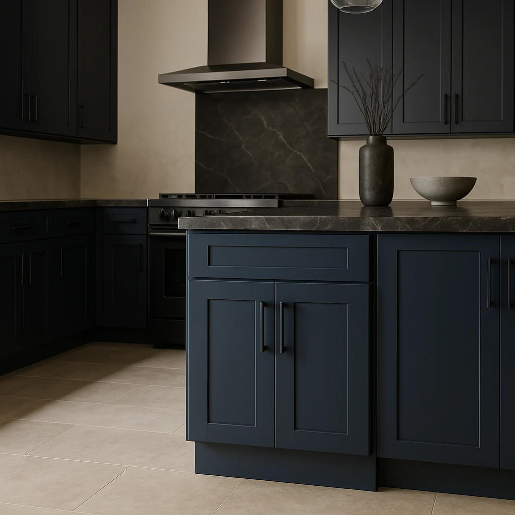 MILL'S PRIDE Valencia Blue Shaker Base Kitchen Cabinet - 24 in W x 24 in D x 34.5 in H - Image 3
