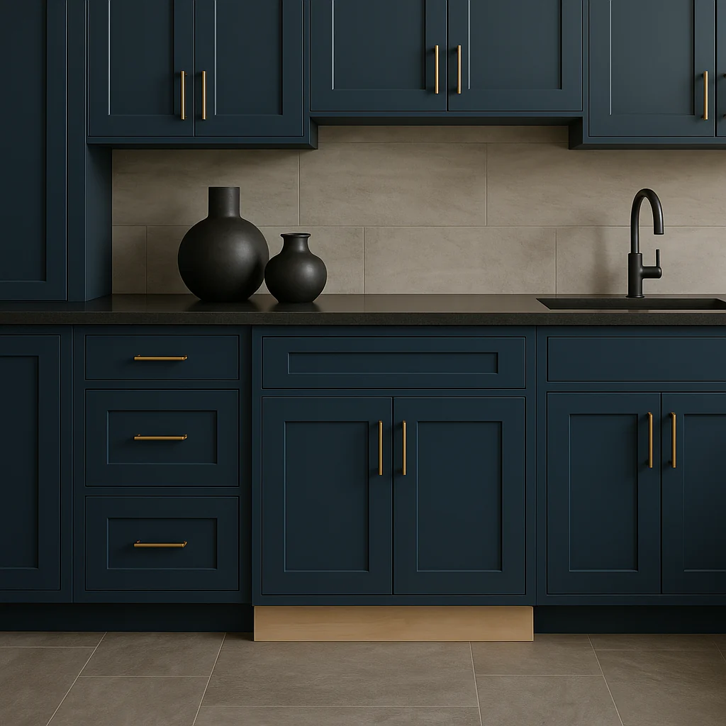 MILL'S PRIDE Valencia Blue Shaker Base Kitchen Cabinet - 30 in W x 24 in D x 34.5 in H - Image 2
