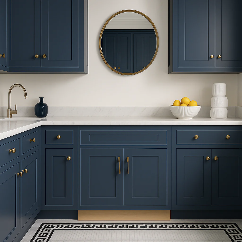 MILL'S PRIDE Valencia Blue Shaker Base Kitchen Cabinet - 30 in W x 24 in D x 34.5 in H - Image 4