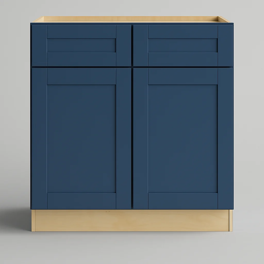 MILL'S PRIDE Valencia Blue Shaker Base Kitchen Cabinet - 36 in W x 24 in D x 34.5 in H