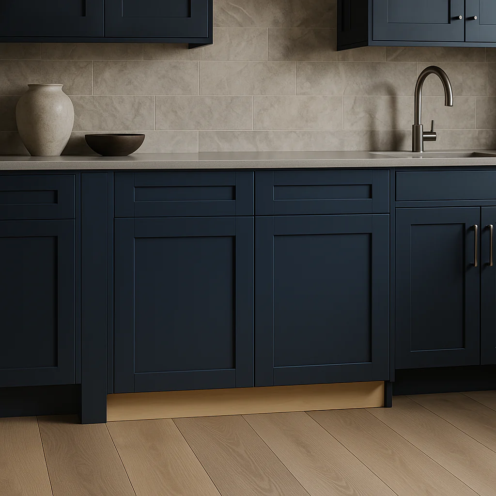 MILL'S PRIDE Valencia Blue Shaker Base Kitchen Cabinet - 36 in W x 24 in D x 34.5 in H - Image 2