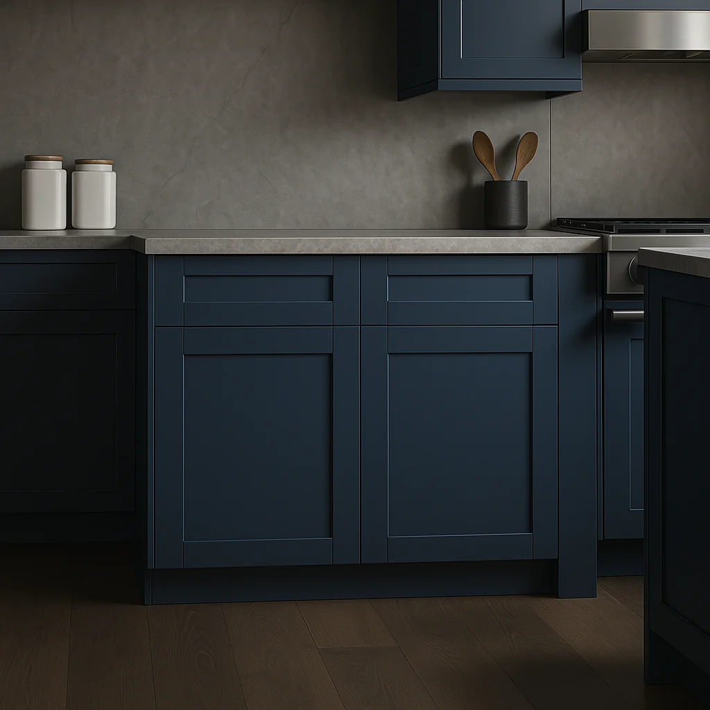 MILL'S PRIDE Valencia Blue Shaker Base Kitchen Cabinet - 36 in W x 24 in D x 34.5 in H - Image 3