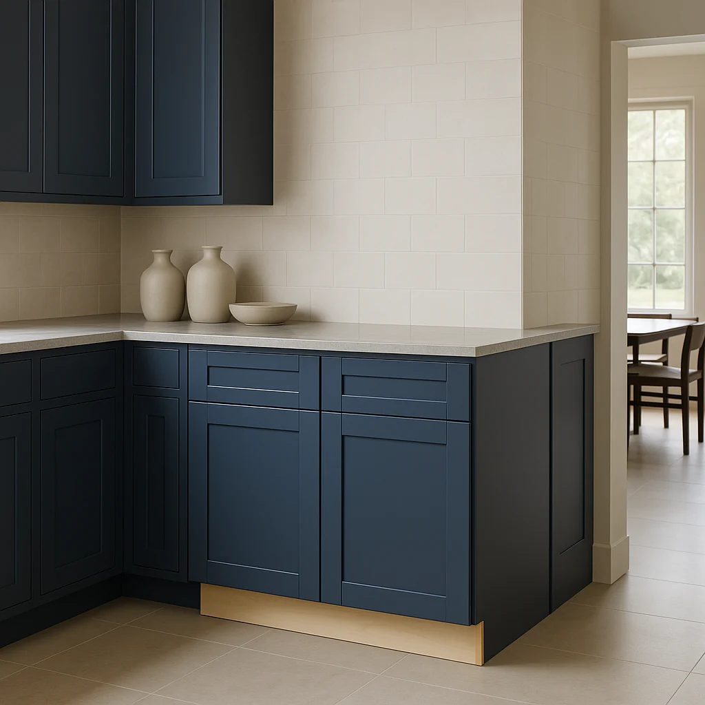 MILL'S PRIDE Valencia Blue Shaker Base Kitchen Cabinet - 36 in W x 24 in D x 34.5 in H - Image 4