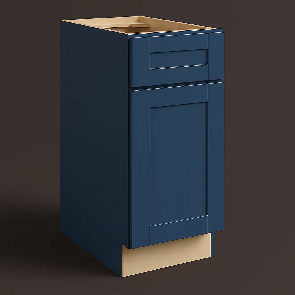 MILL'S PRIDE Valencia Blue Shaker Base Kitchen Cabinet - Ready to Assemble