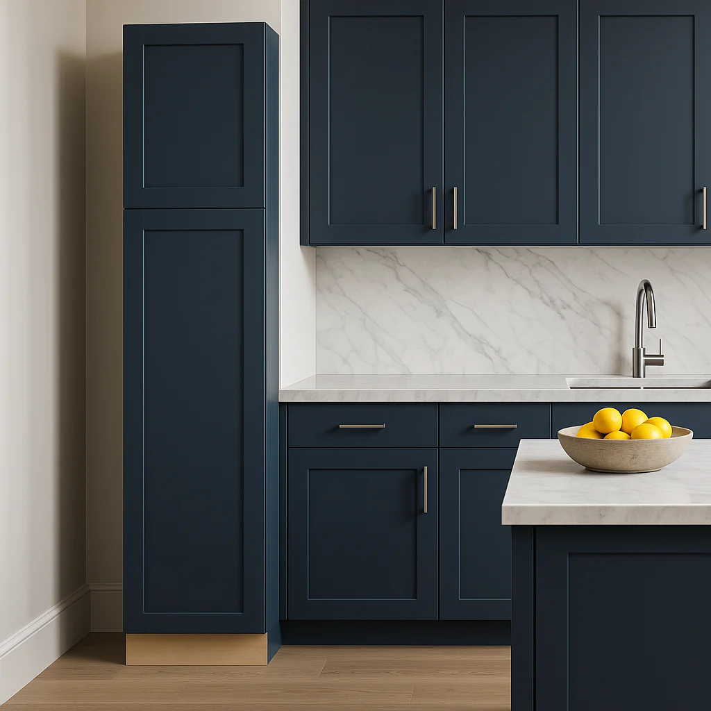 MILL'S PRIDE Valencia Blue Shaker Pantry Cabinet - 18" W x 24" D x 84" H - Image 2