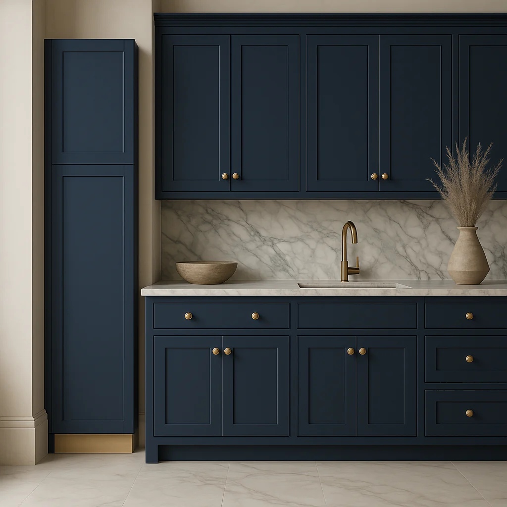 MILL'S PRIDE Valencia Blue Shaker Pantry Cabinet - 18" W x 24" D x 84" H - Image 3