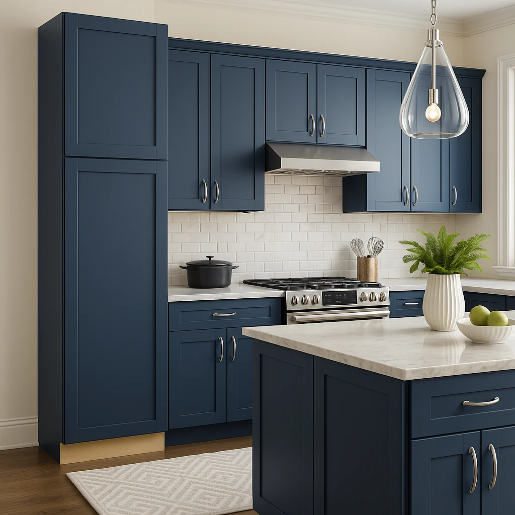 MILL'S PRIDE Valencia Blue Shaker Pantry Cabinet - 18" W x 24" D x 84" H - Image 4