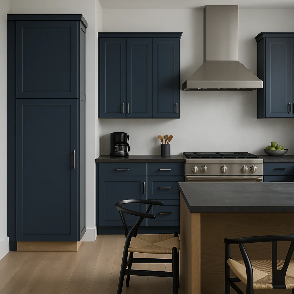 MILL'S PRIDE Valencia Blue Shaker Pantry Cabinet - 18" W x 24" D x 96" H - Image 3