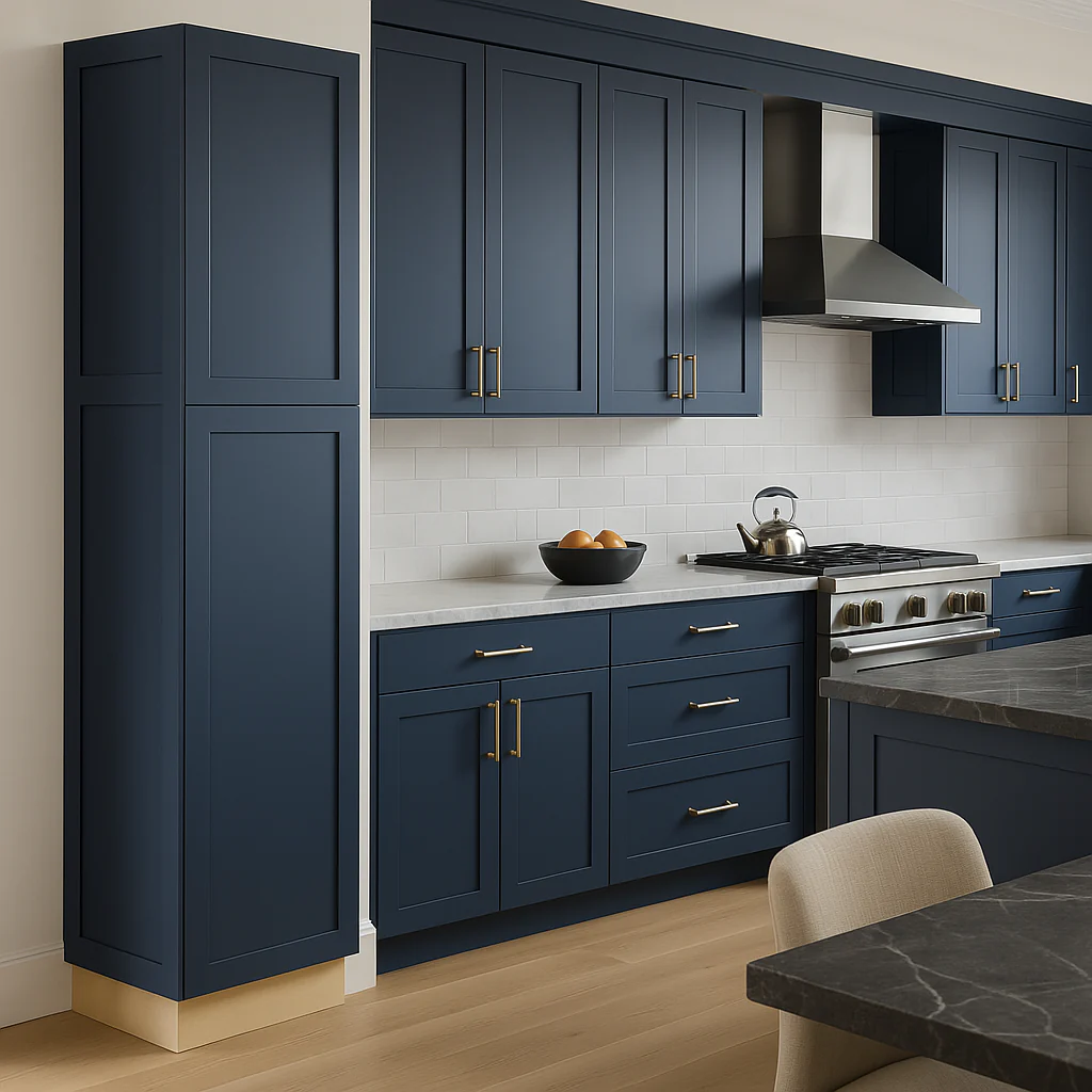 MILL'S PRIDE Valencia Blue Shaker Pantry Cabinet - 18" W x 24" D x 96" H - Image 4