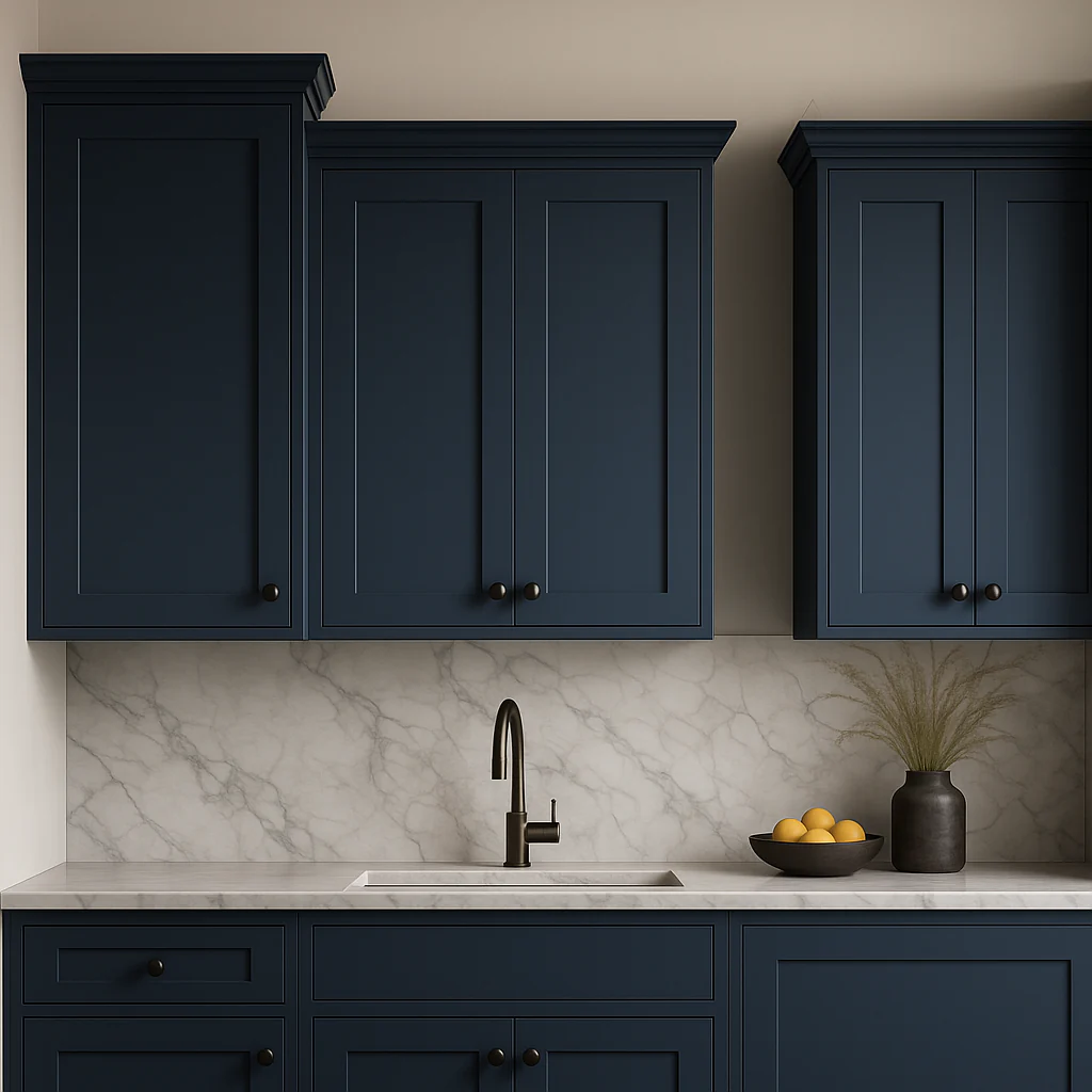 MILL'S PRIDE Valencia Blue Shaker Wall Kitchen Cabinet - 18" W x 12" D x 36" H - Image 2