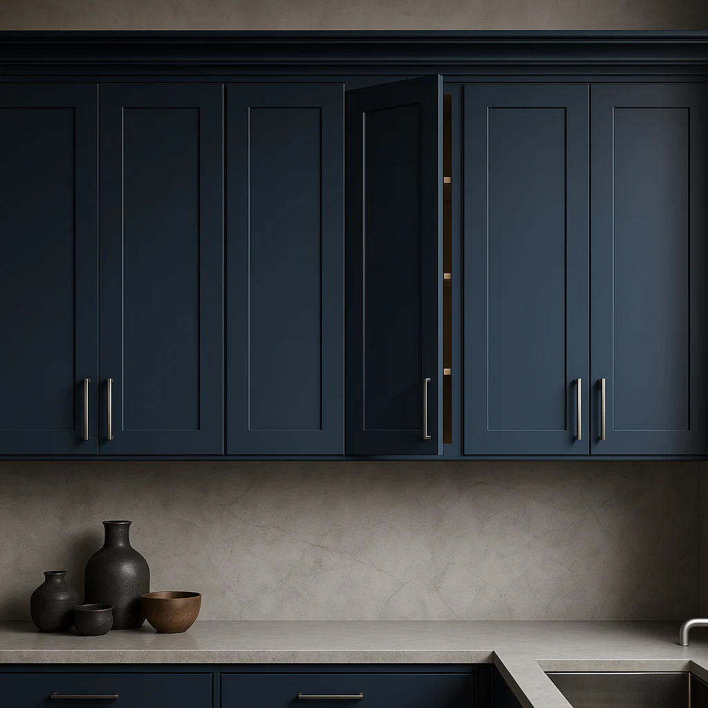 MILL'S PRIDE Valencia Blue Shaker Wall Kitchen Cabinet - 18" W x 12" D x 42" H - Image 2
