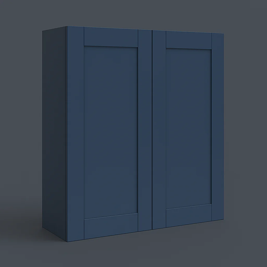 MILL'S PRIDE Valencia Blue Shaker Wall Kitchen Cabinet - 24" W x 12" D x 30" H