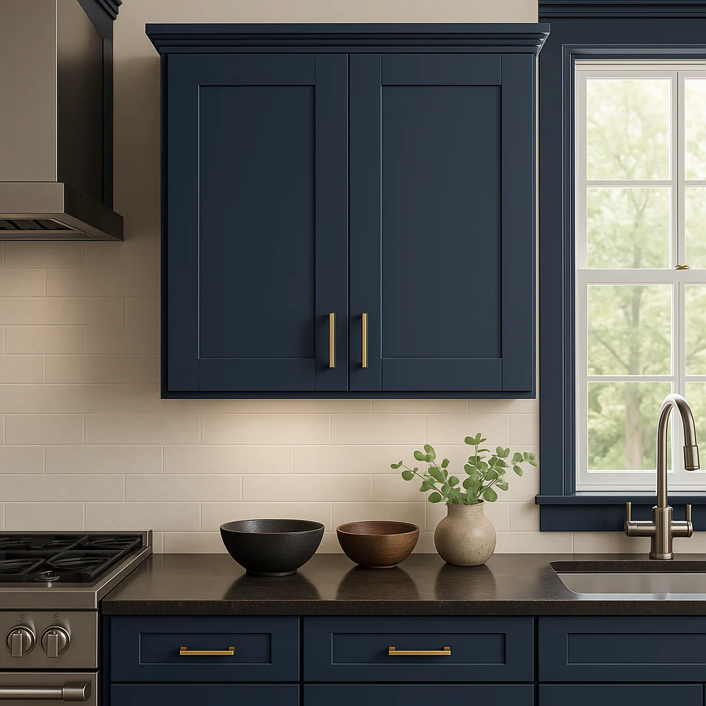 MILL'S PRIDE Valencia Blue Shaker Wall Kitchen Cabinet - 24" W x 12" D x 30" H - Image 3