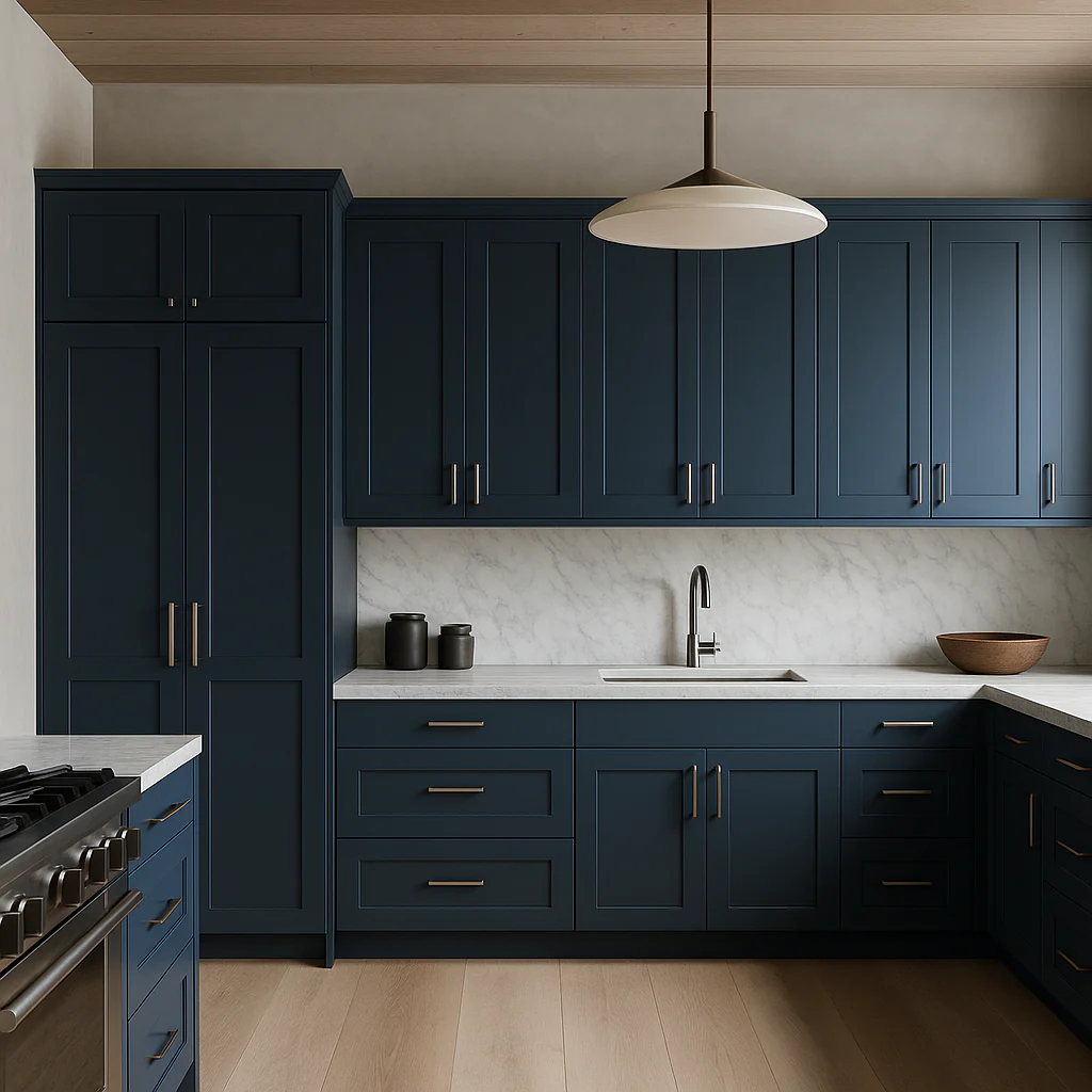 MILL'S PRIDE Valencia Blue Shaker Wall Kitchen Cabinet - 36" W x 12" D x 42" H - Image 3