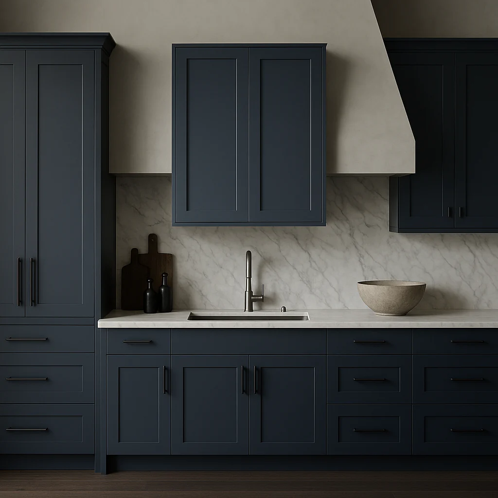 MILL'S PRIDE Valencia Blue Shaker Wall Kitchen Cabinet - 36" W x 12" D x 42" H - Image 4