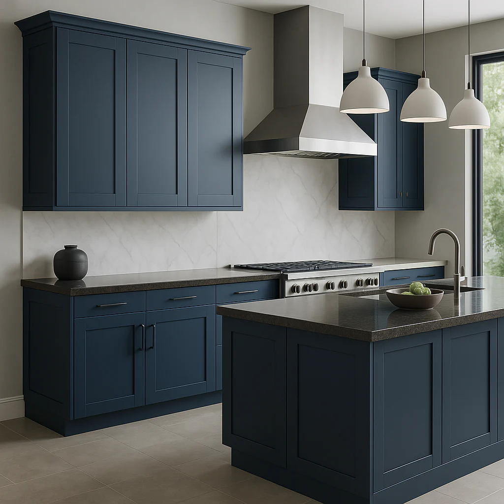 MILL'S PRIDE Valencia Blue Shaker Wall Kitchen Cabinet - Ready to Assemble - Image 2