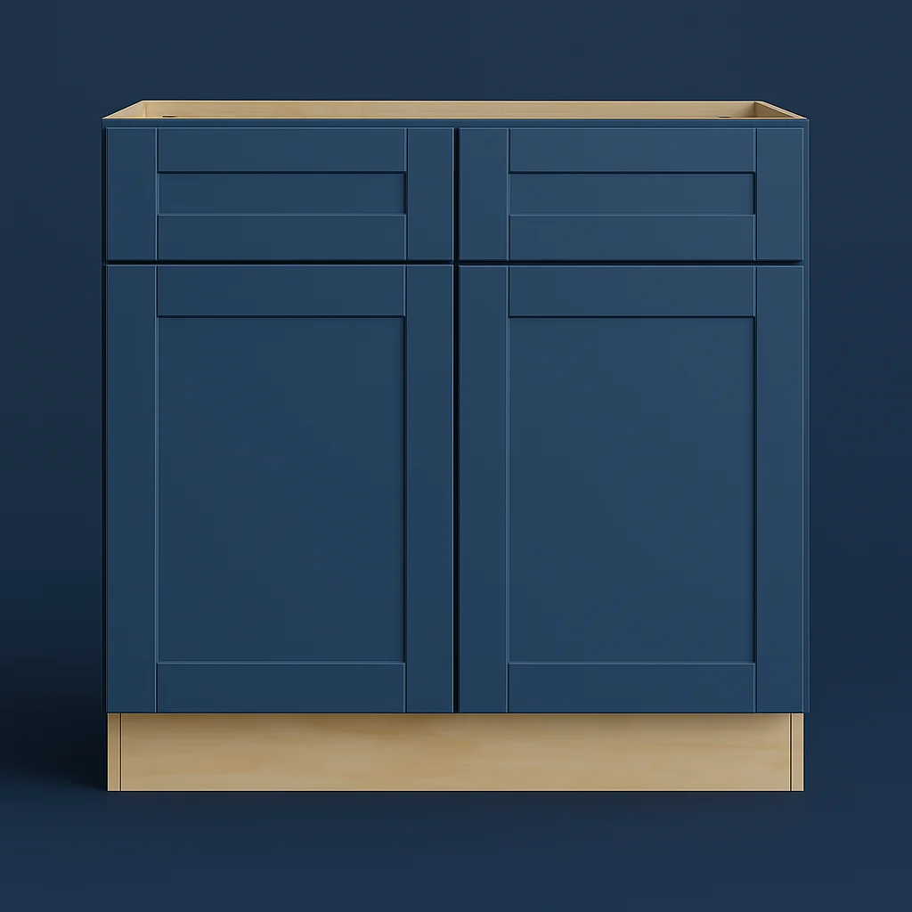 MILL'S PRIDE Valencia Blue Sink Base Cabinet - 36" Wide